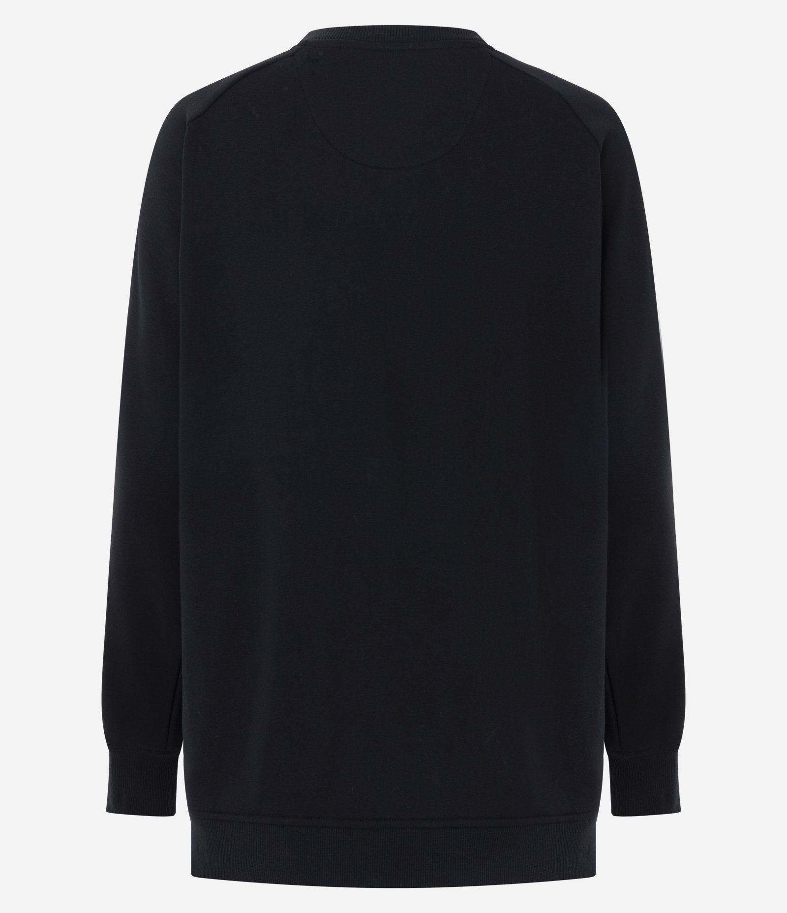 Casaco Fechado Oversized Esportivo em Algodão com Fenda Lateral Preto 6