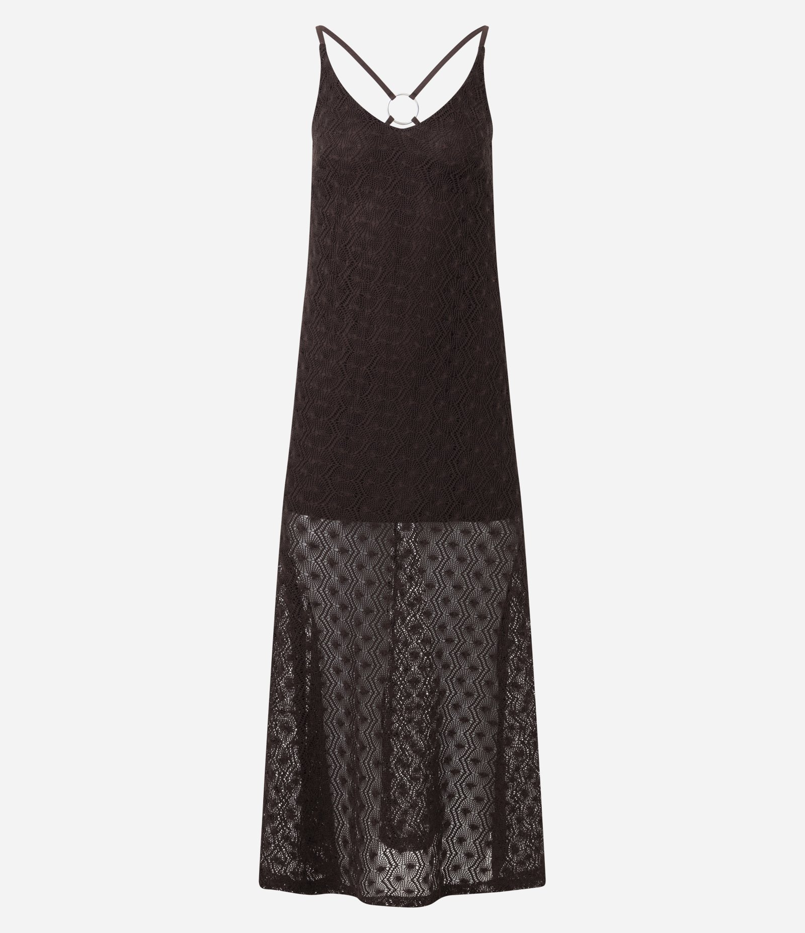 Vestido New Midi em Trico com Aviamento nas Costas Marrom 6