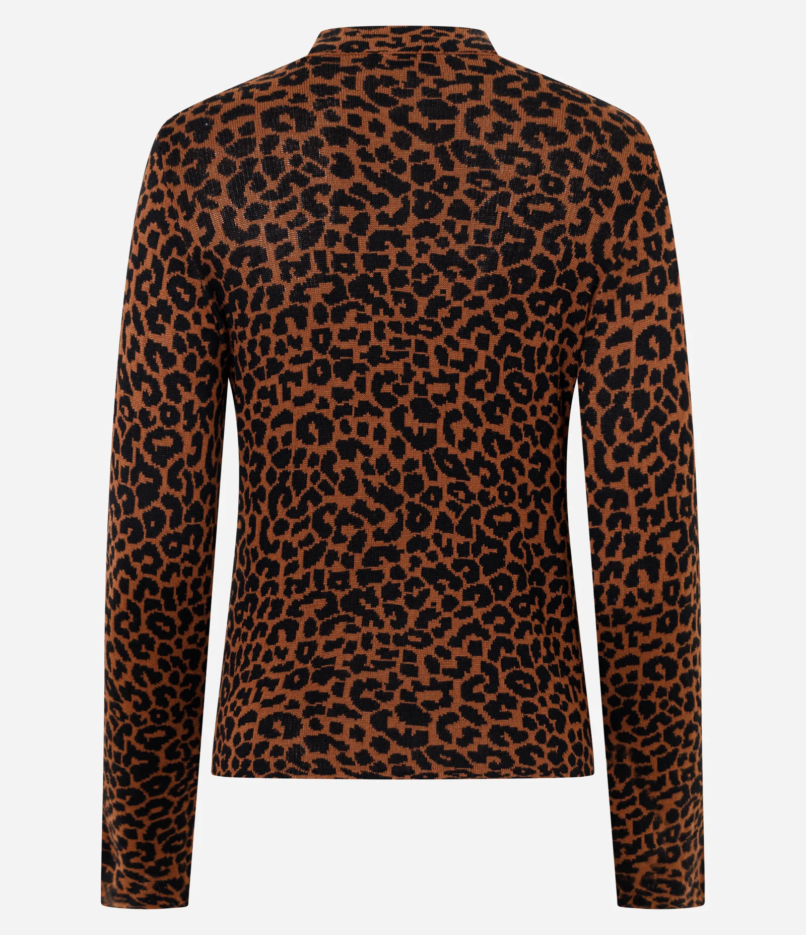 Blusa Manga Longa em Tricô com Estampa Animal Print Marrom 3