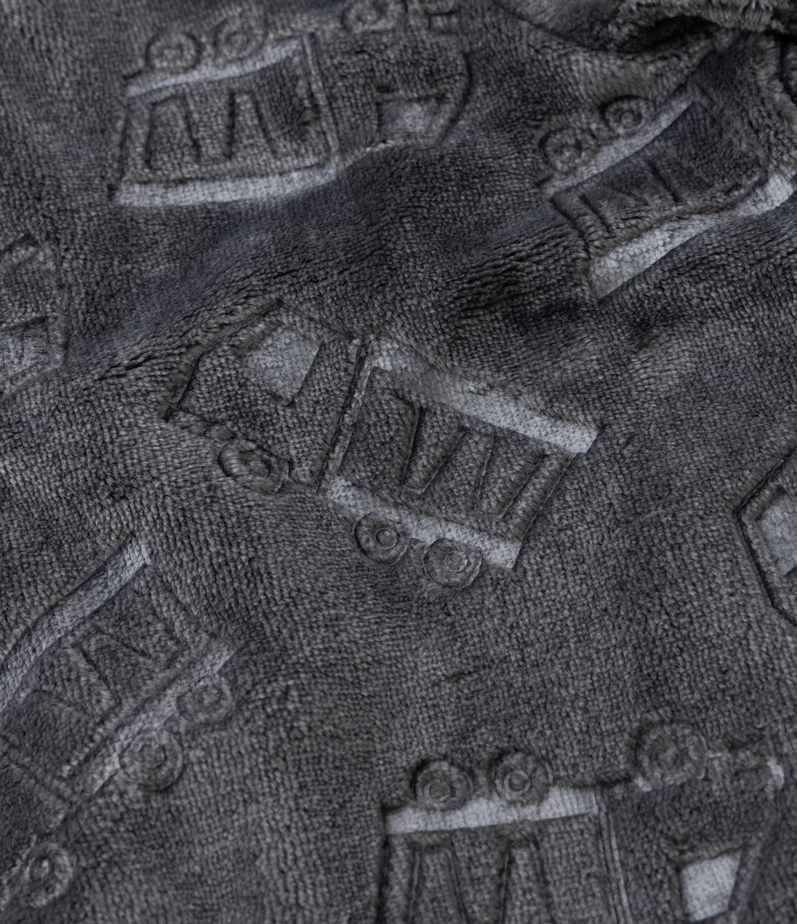 Casaco Infantil com Capuz e Estampa Caminhões em Relevo – Tam 1 a 6 Anos Cinza Grafite 4