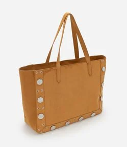 Bolsa Shopper Grande com Detalhes Metalizados