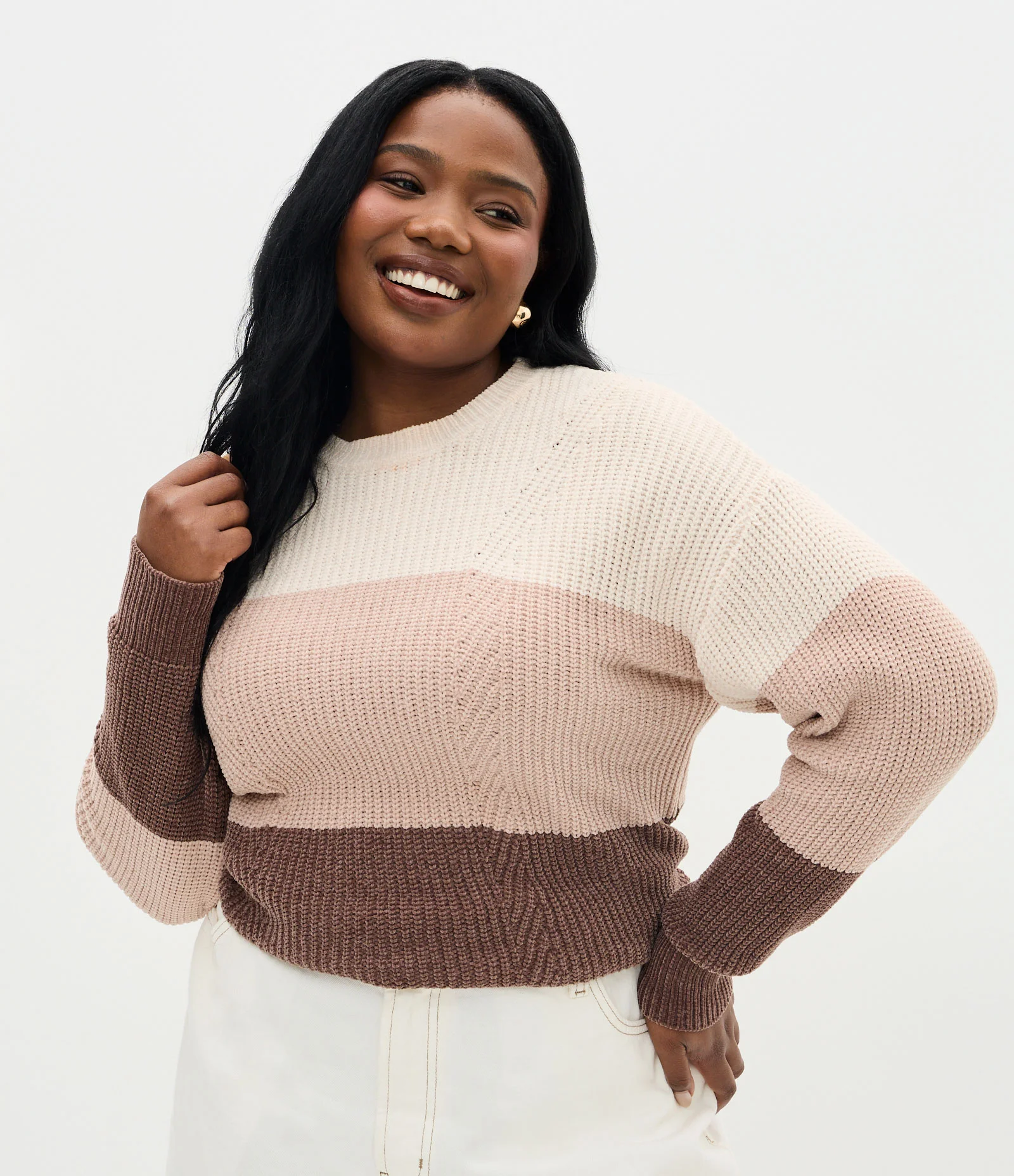 Suéter Amplo em Tricô Curve e Plus Size Multicores 1