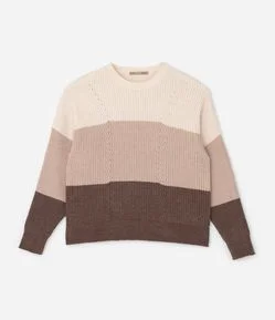 Suéter Amplo em Tricô Curve e Plus Size