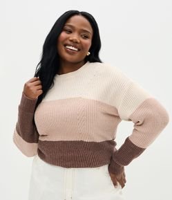 Suéter Amplo em Tricô Curve e Plus Size