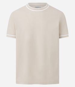 Camiseta Regular em Algodão Texturizado