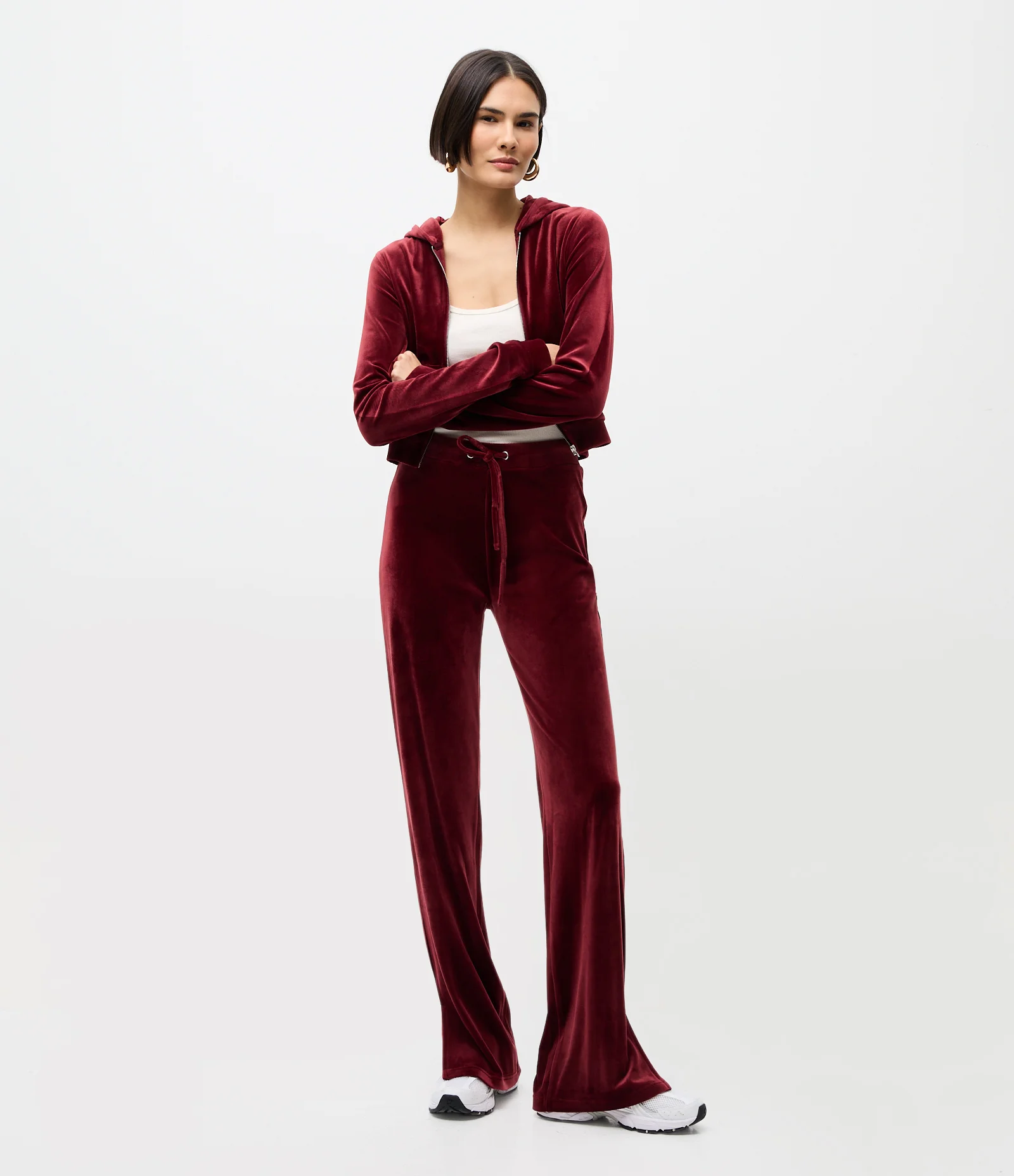 Calça Moletom em Plush com Cós Ajustável Vermelho 1