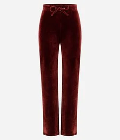 Calça Moletom em Plush com Cós Ajustável
