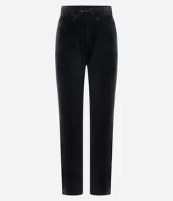 Calça Moletom em Plush com Cós Ajustável