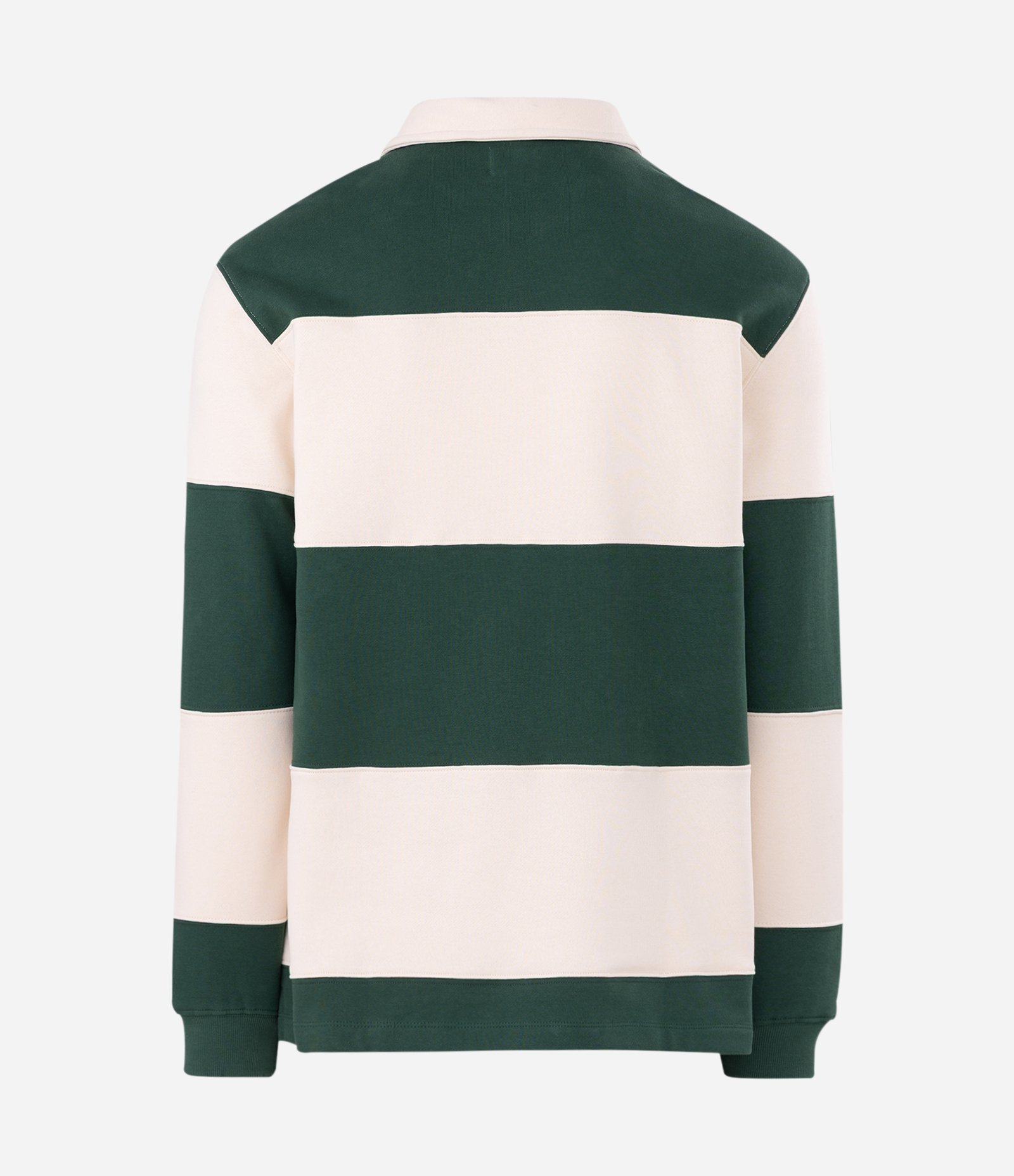 Moletom com Gola Polo e Estampa Listrada Verde/Branco 3