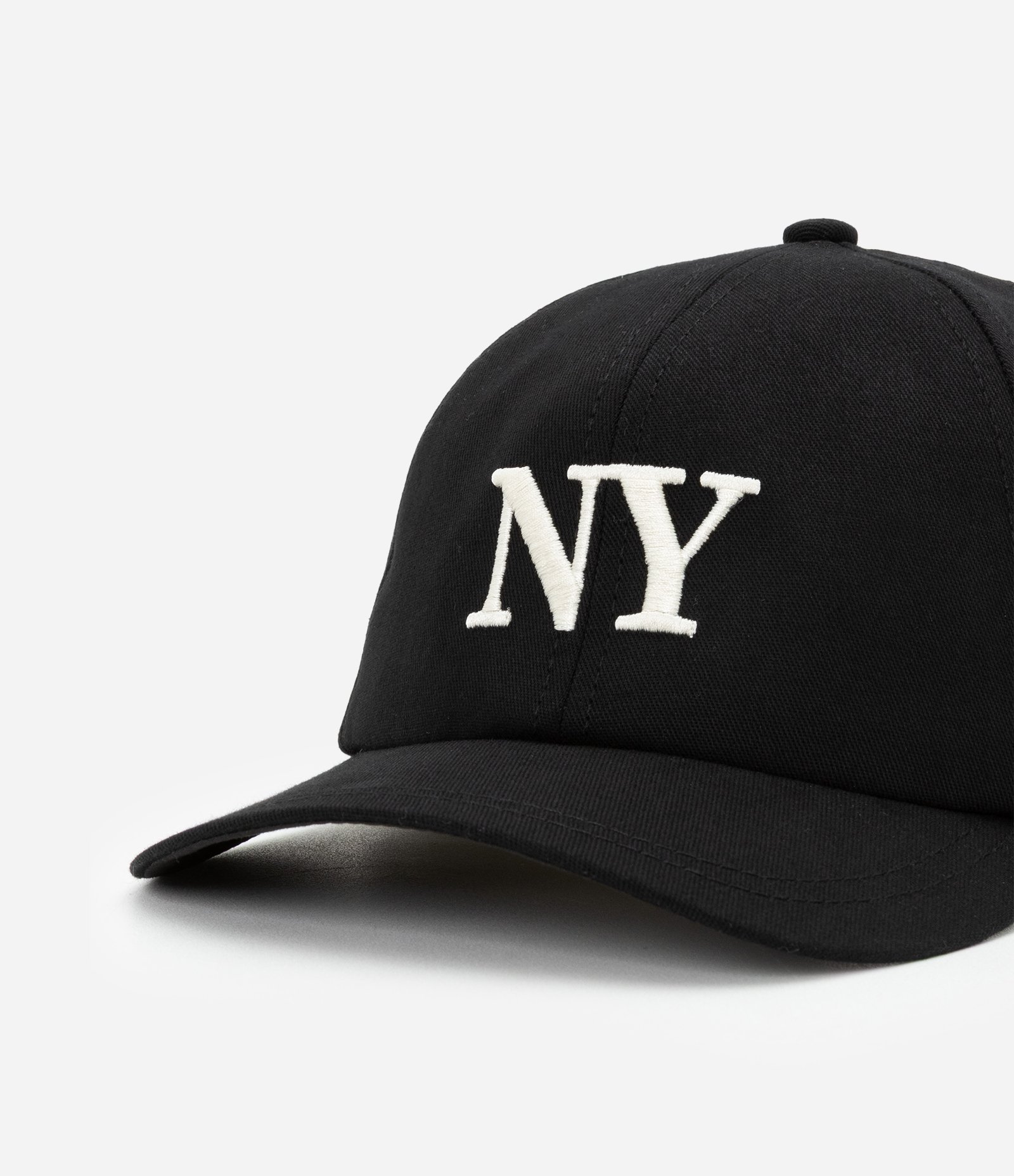 Boné Infantil Aba Curva em Algodão com Estampa Bordada NY Preto 4