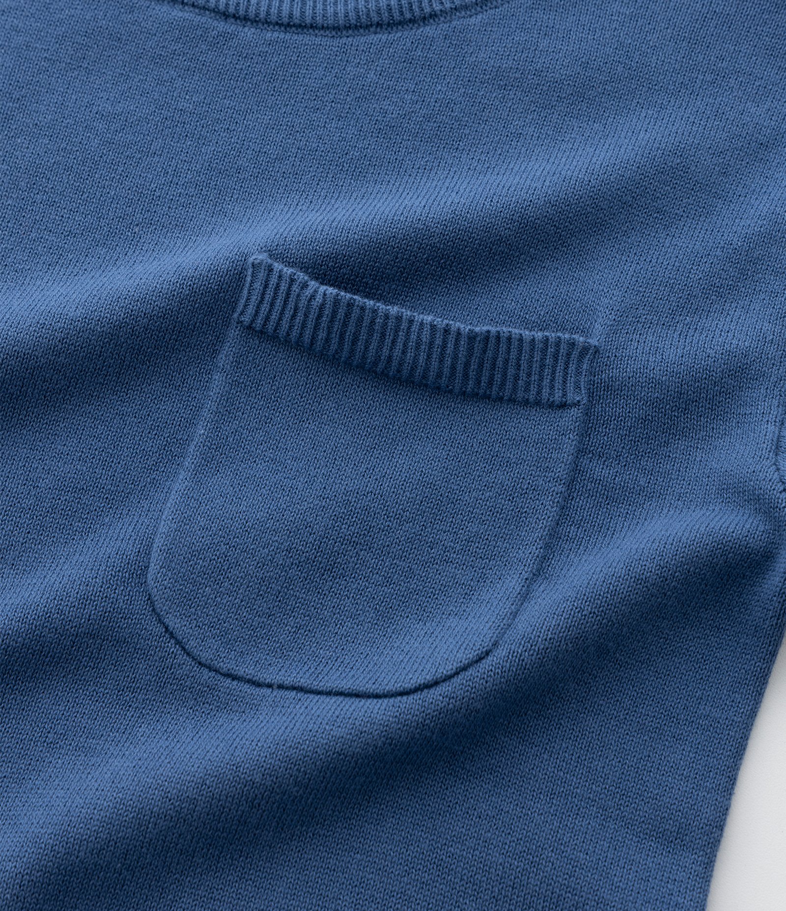 Camiseta Infantil em Retilínea com Bolsinho - Tam 5 a 14 Anos Azul Marinho 6