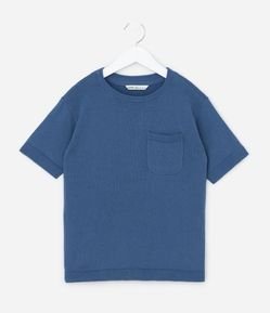 Camiseta Infantil em Retilínea com Bolsinho - Tam 5 a 14 Anos