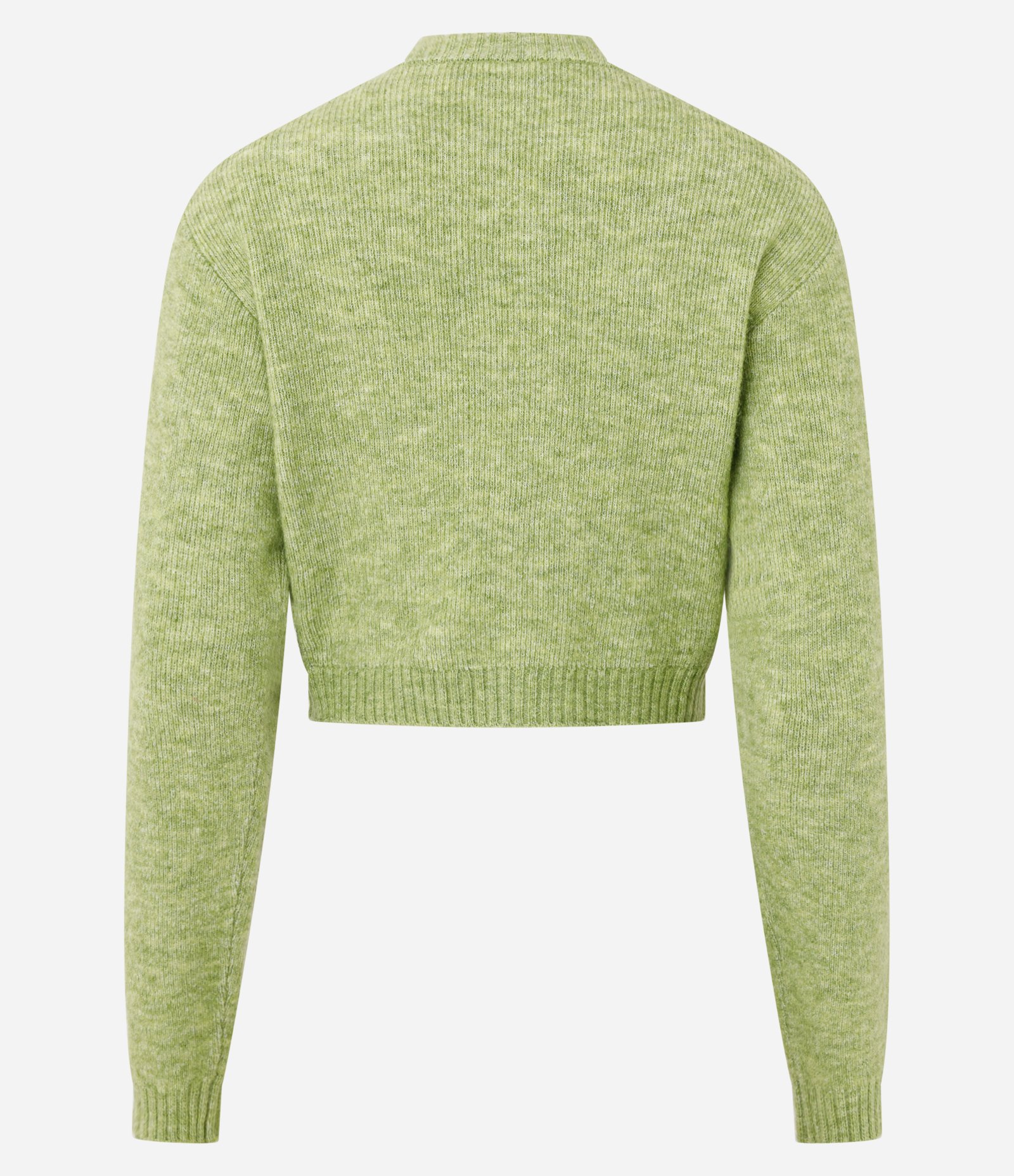 Cardigan Curto em Tricô com Textura Atoalhada Verde 7