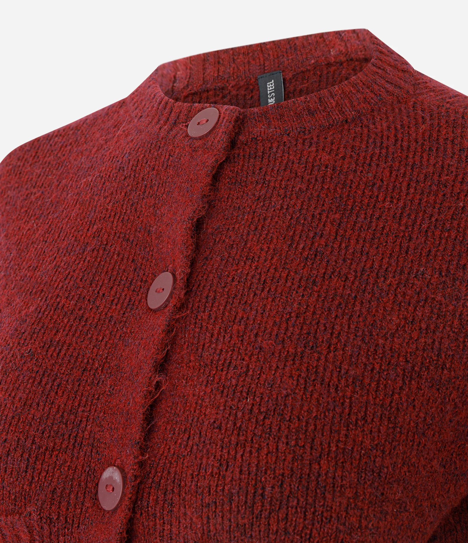 Cardigan Curto em Tricô com Textura Atoalhada Vermelho 2