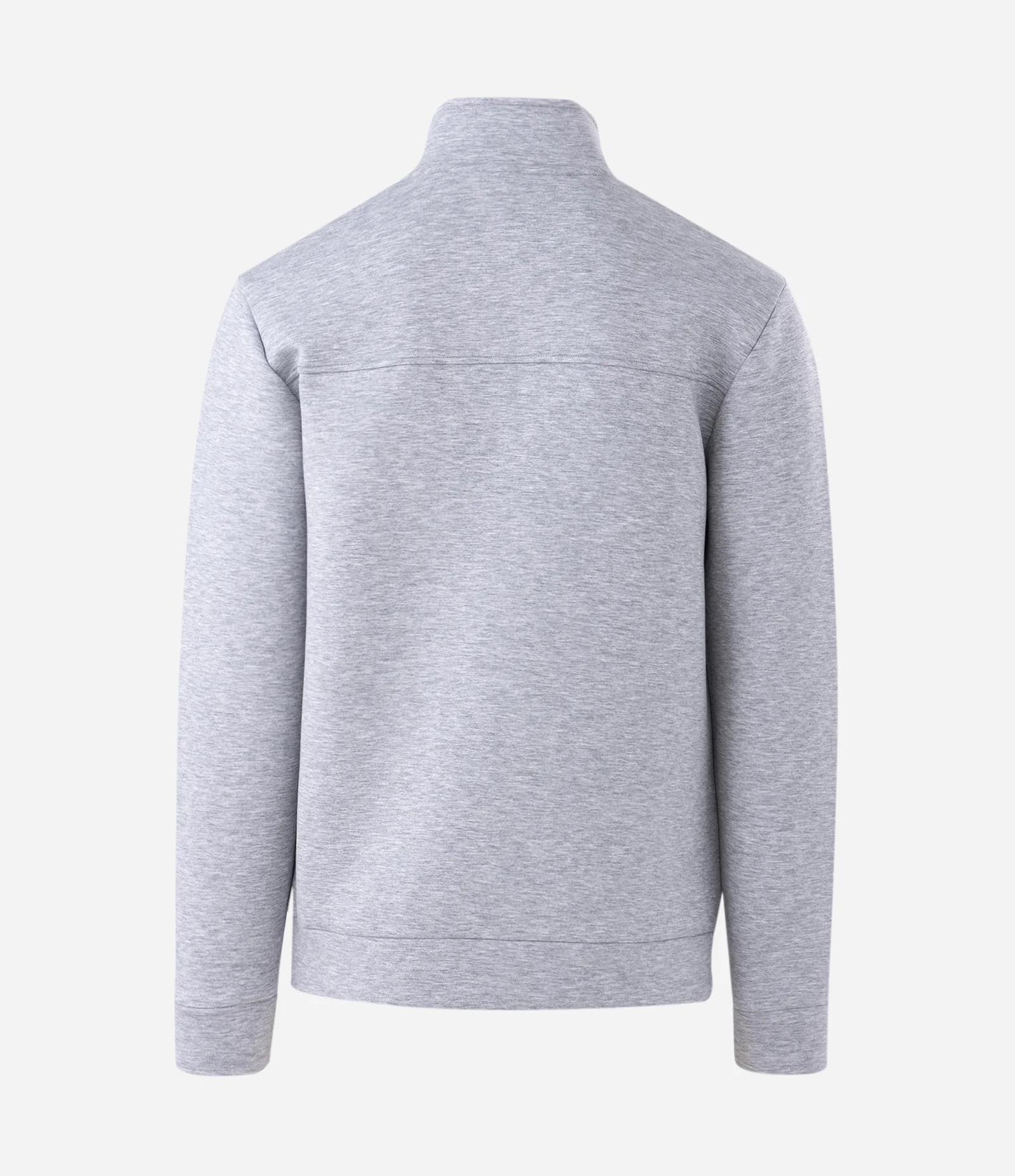 Blusão em Meia Malha Liso com Zíper na Gola Cinza 6