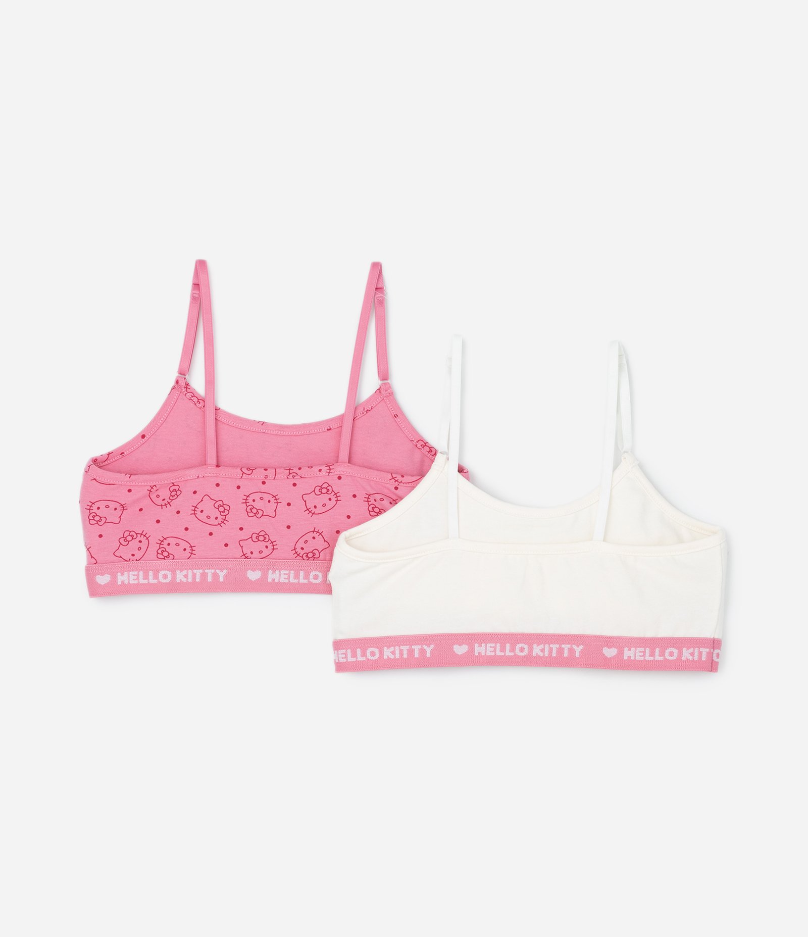 Kit 02 Sutiãs Top Infantis em Algodão com Elástico Hello Kitty - Tam 9 A 14 Anos Multicores 2