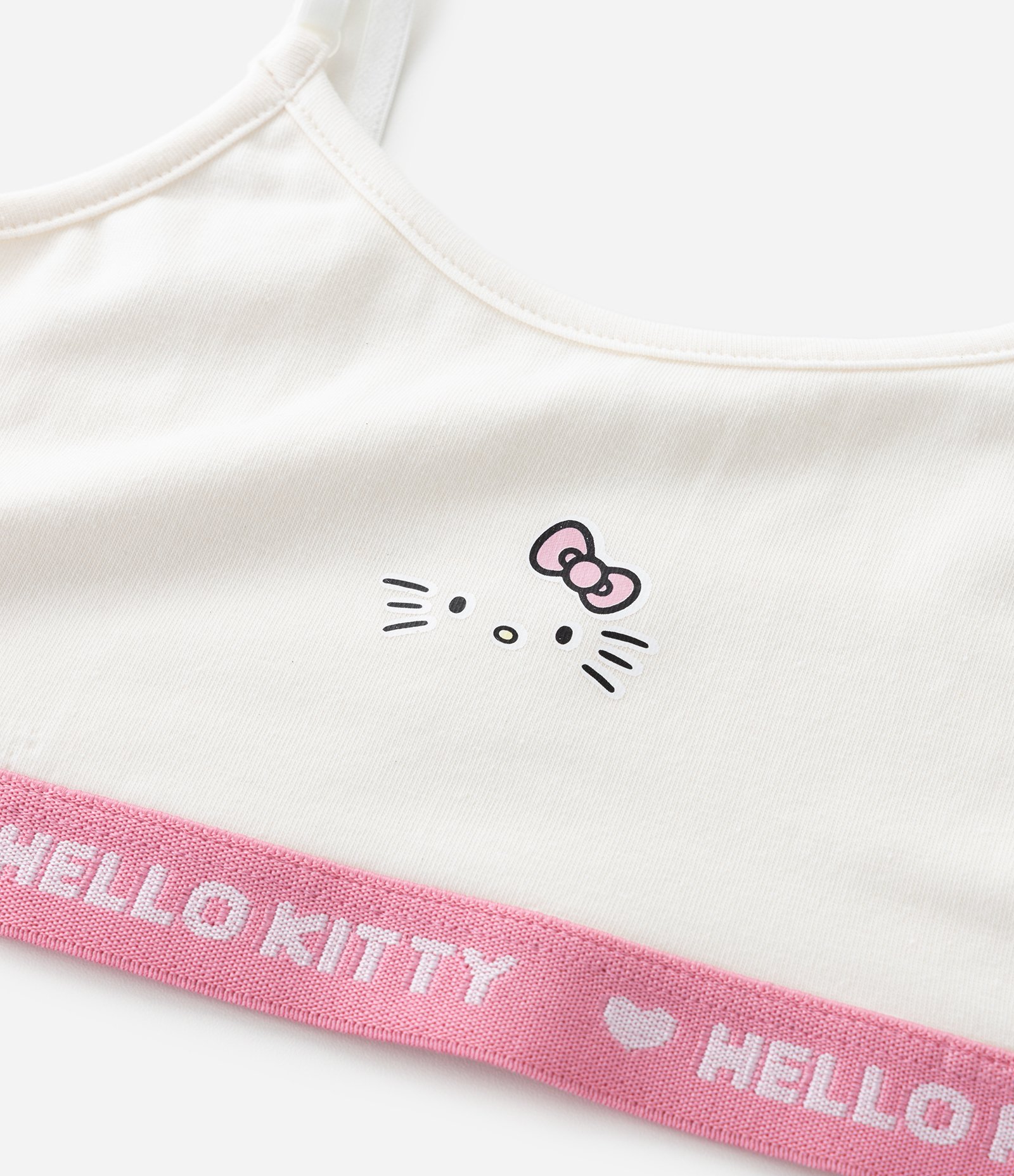 Kit 02 Sutiãs Top Infantis em Algodão com Elástico Hello Kitty - Tam 9 A 14 Anos Multicores 4