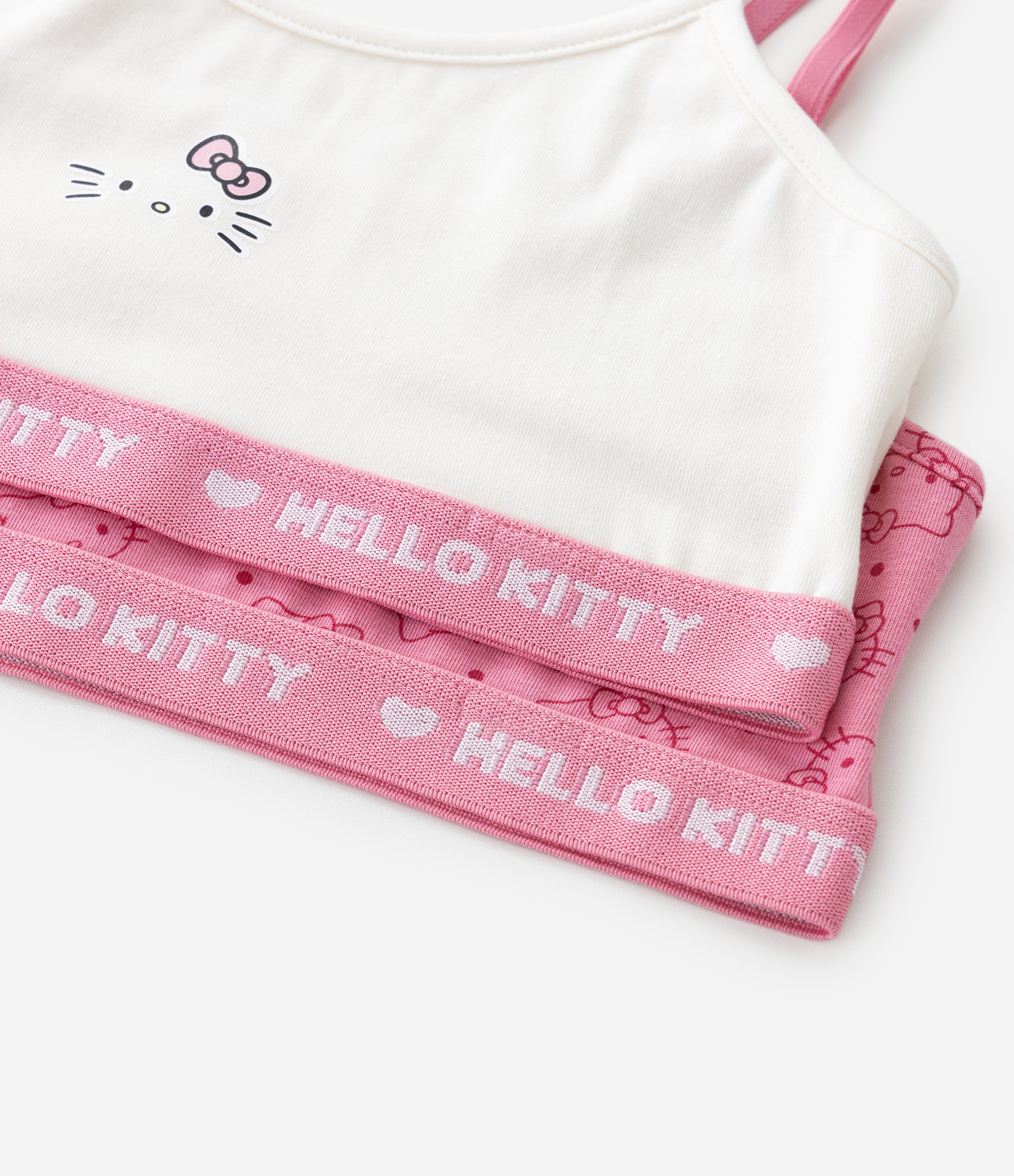 Kit 02 Sutiãs Top Infantis em Algodão com Elástico Hello Kitty - Tam 9 A 14 Anos Multicores 7