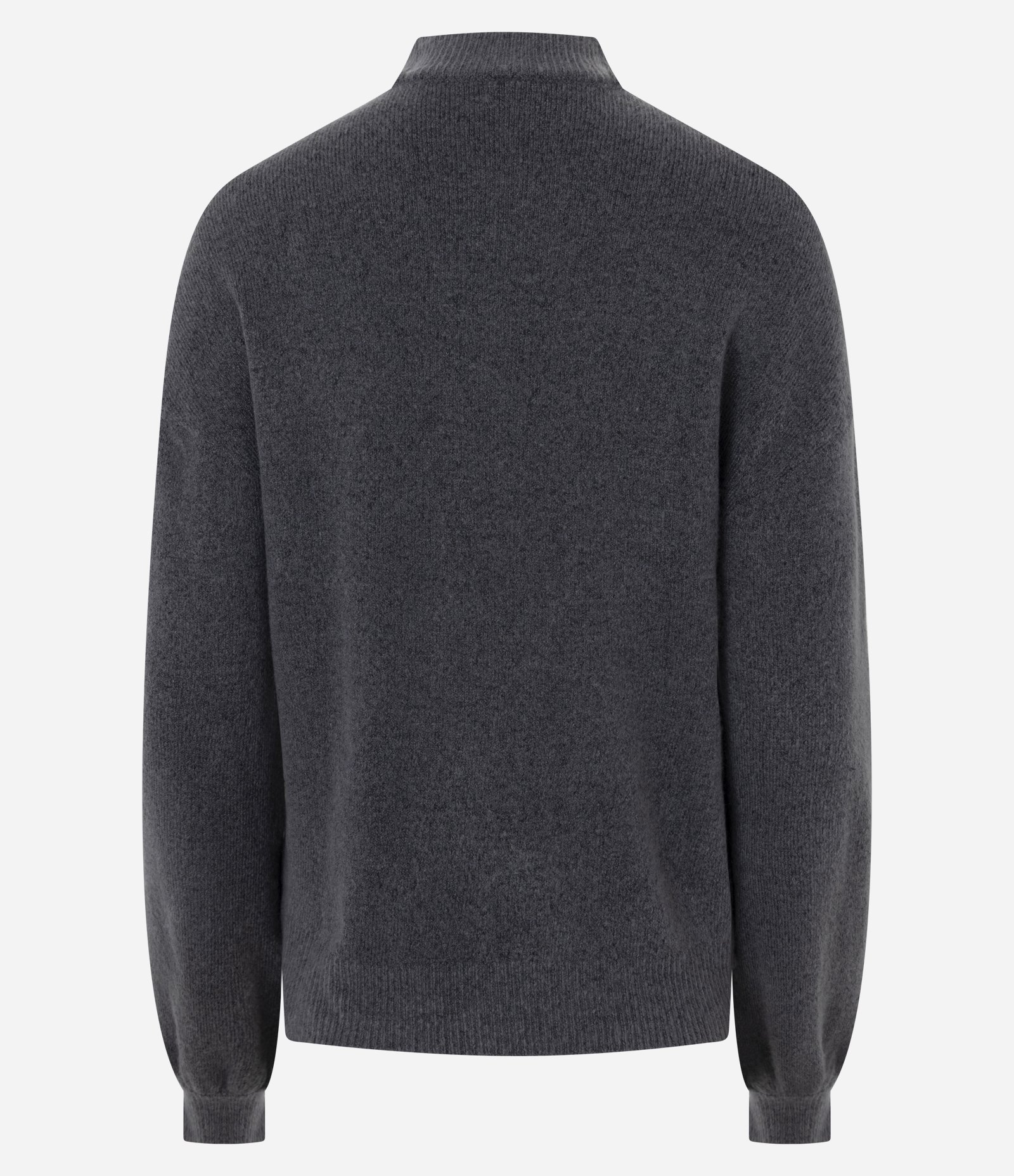 Suéter Curto em Tricô com Golinha Cinza Escuro 3