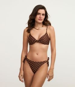 Biquíni Calcinha Empina Bumbum em Microfibra Poá