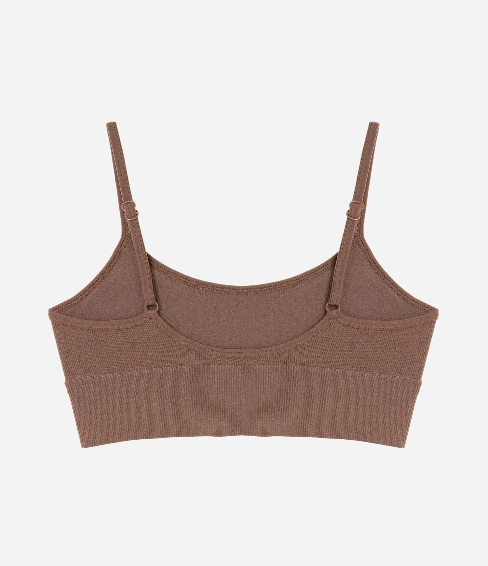 Sutiã Top com Bojo Removível Texturizado Seamless Marrom 6