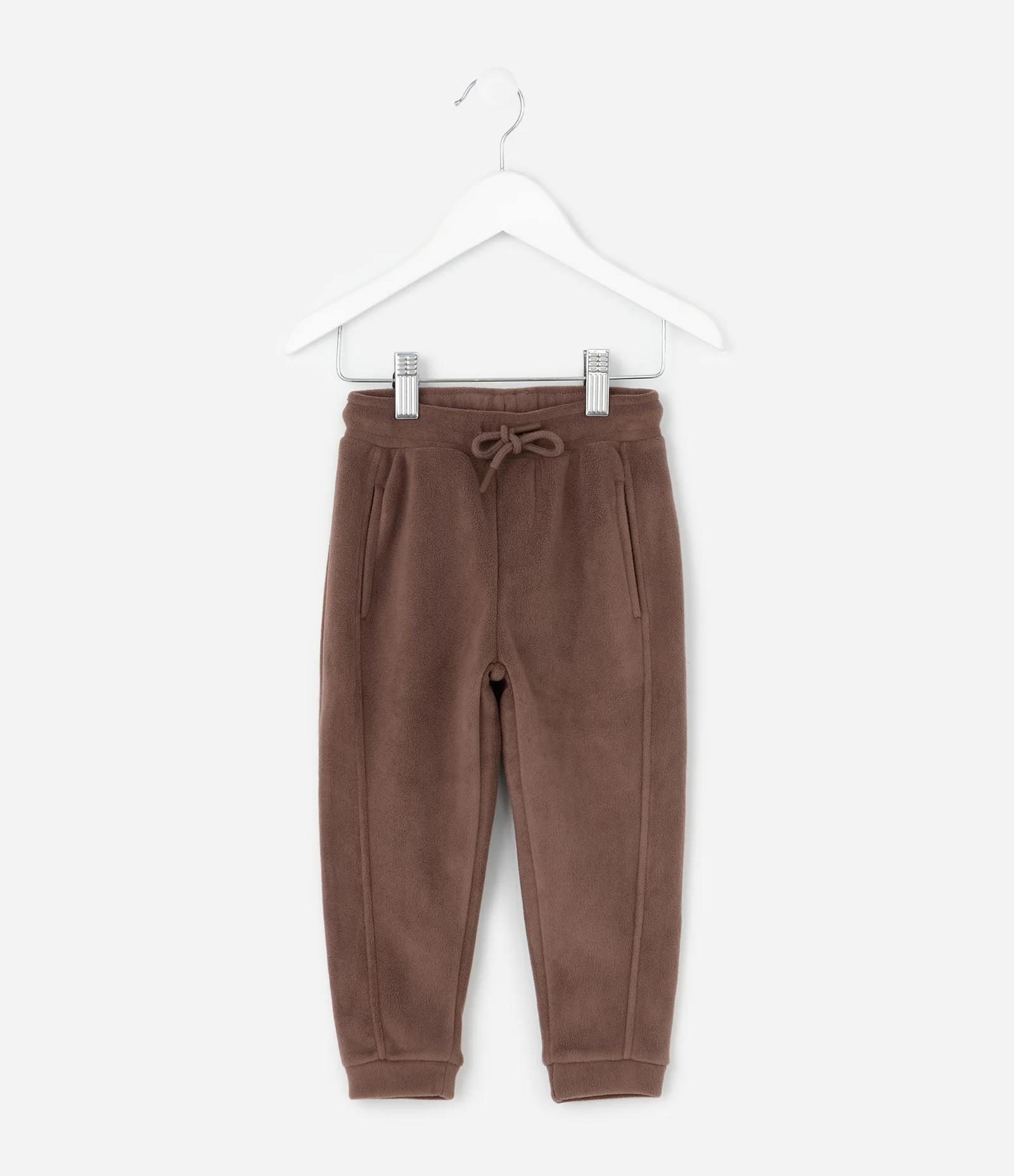 Calça Infantil em Moletom Felpado - Tam 1 a 6 Anos Marrom 1