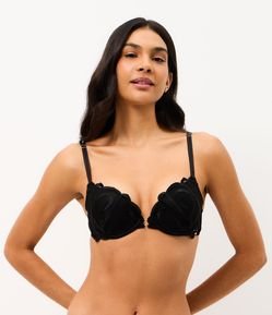 Calcinha String em Tule Geométrico com Fio Duplo