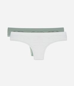 Kit 2x1 Calcinha Biquíni Seamless Texturizada