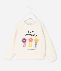 Casaco Infantil com Flores 3D – Tam 1 a 5/6 Anos