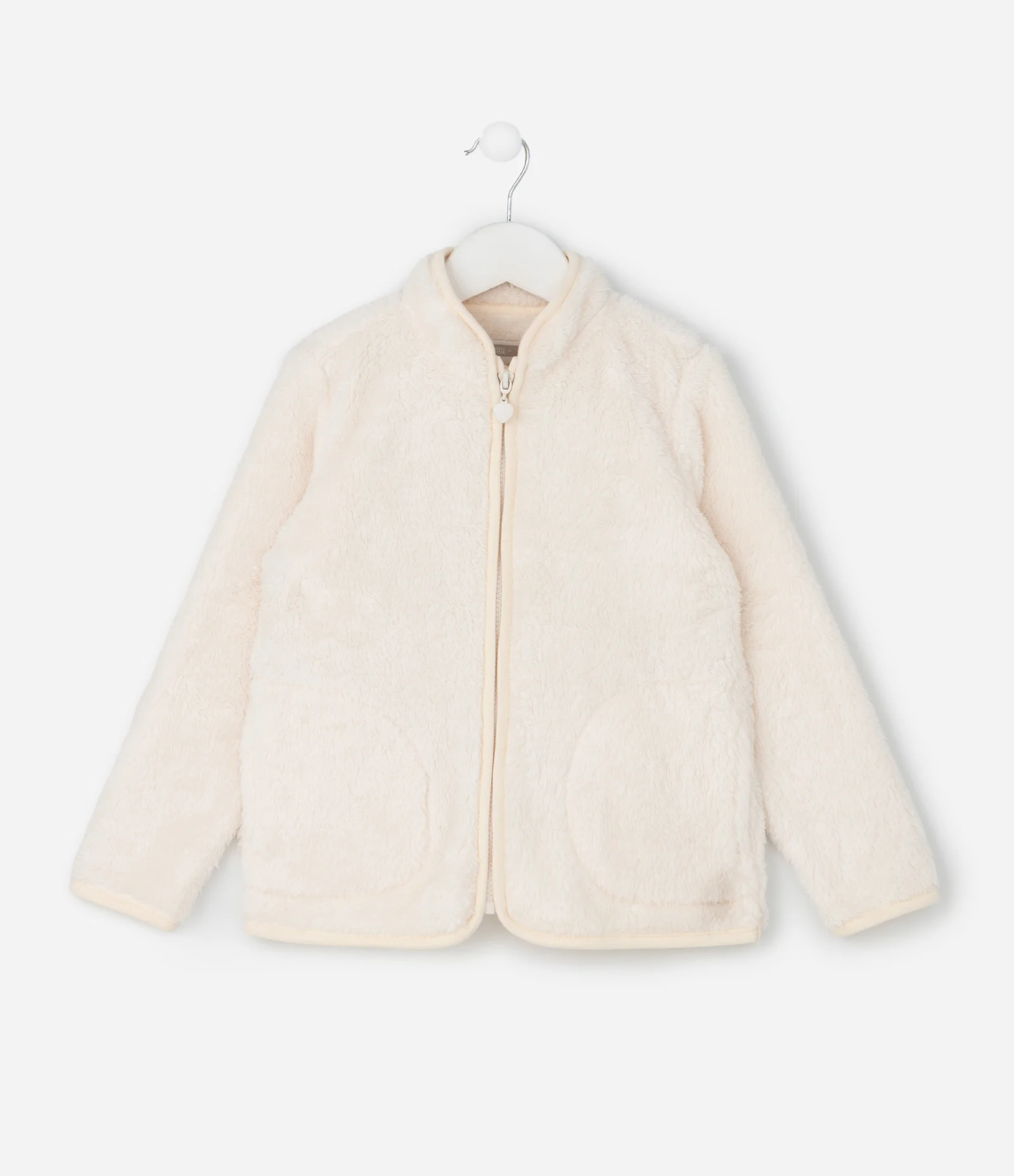 Jaqueta Infantil Pesada com Gola alta e Bolsos Off White 1