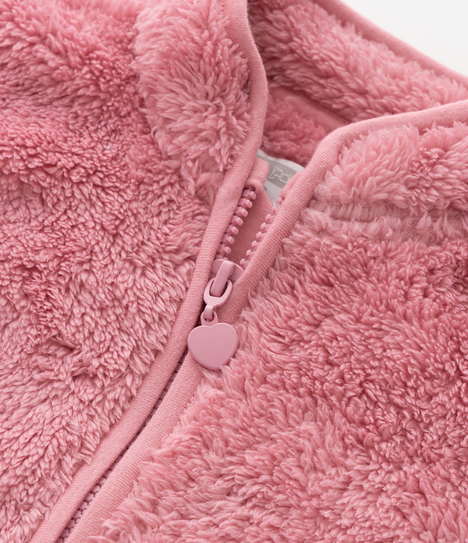 Jaqueta Infantil Pesada com Gola alta e Bolsos Rosa 8