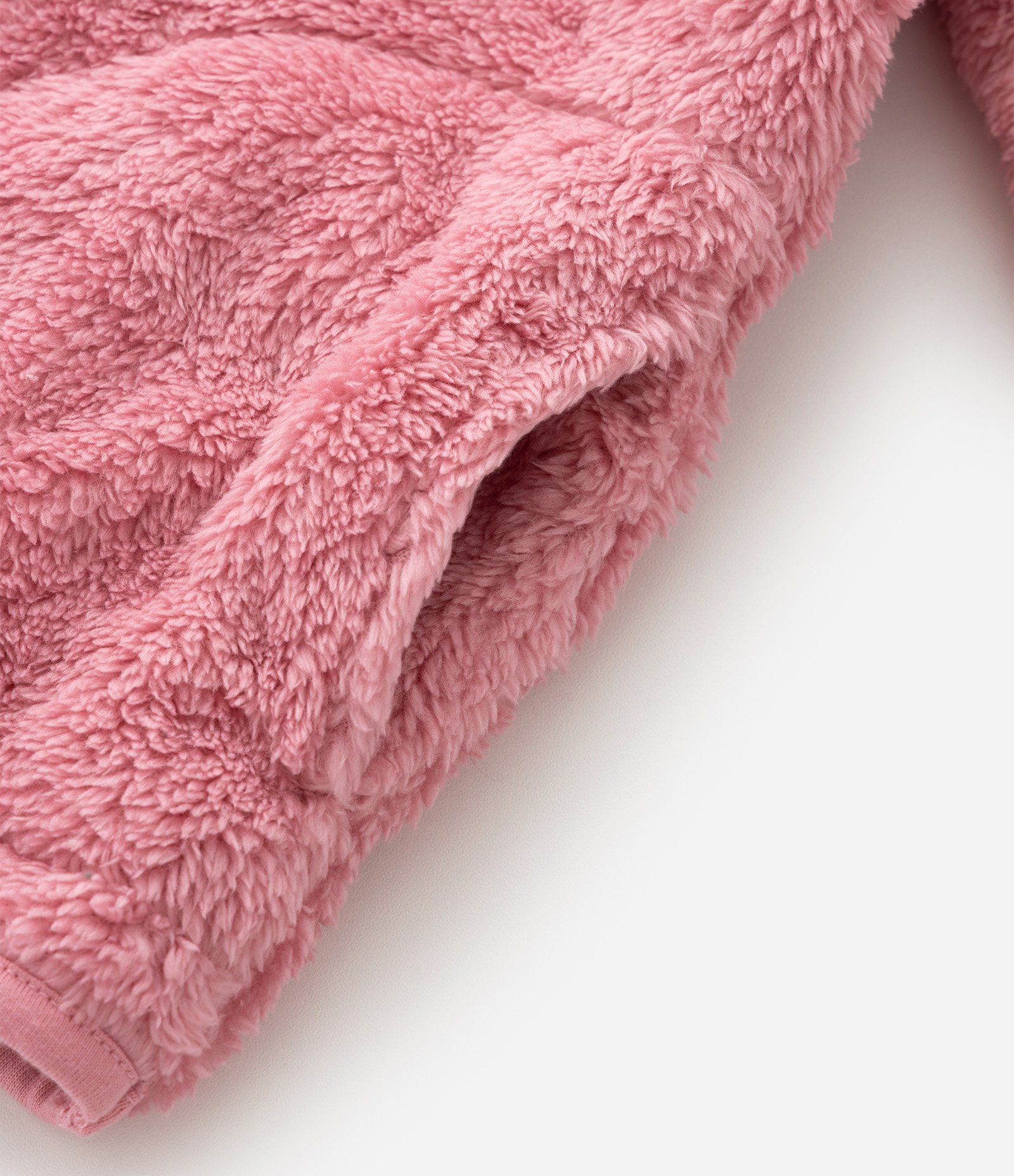 Jaqueta Infantil Pesada com Gola alta e Bolsos Rosa 6