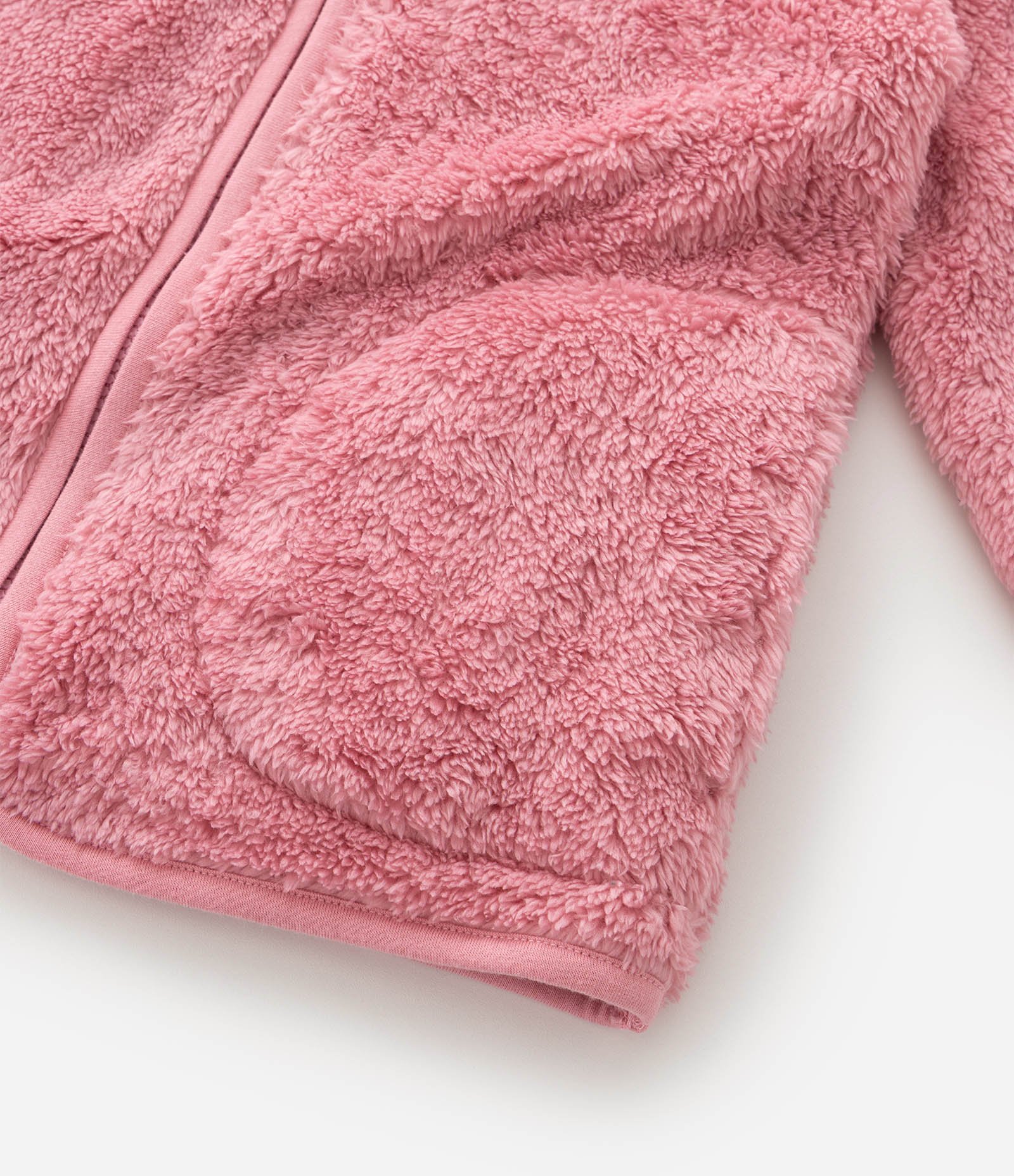 Jaqueta Infantil Pesada com Gola alta e Bolsos Rosa 7