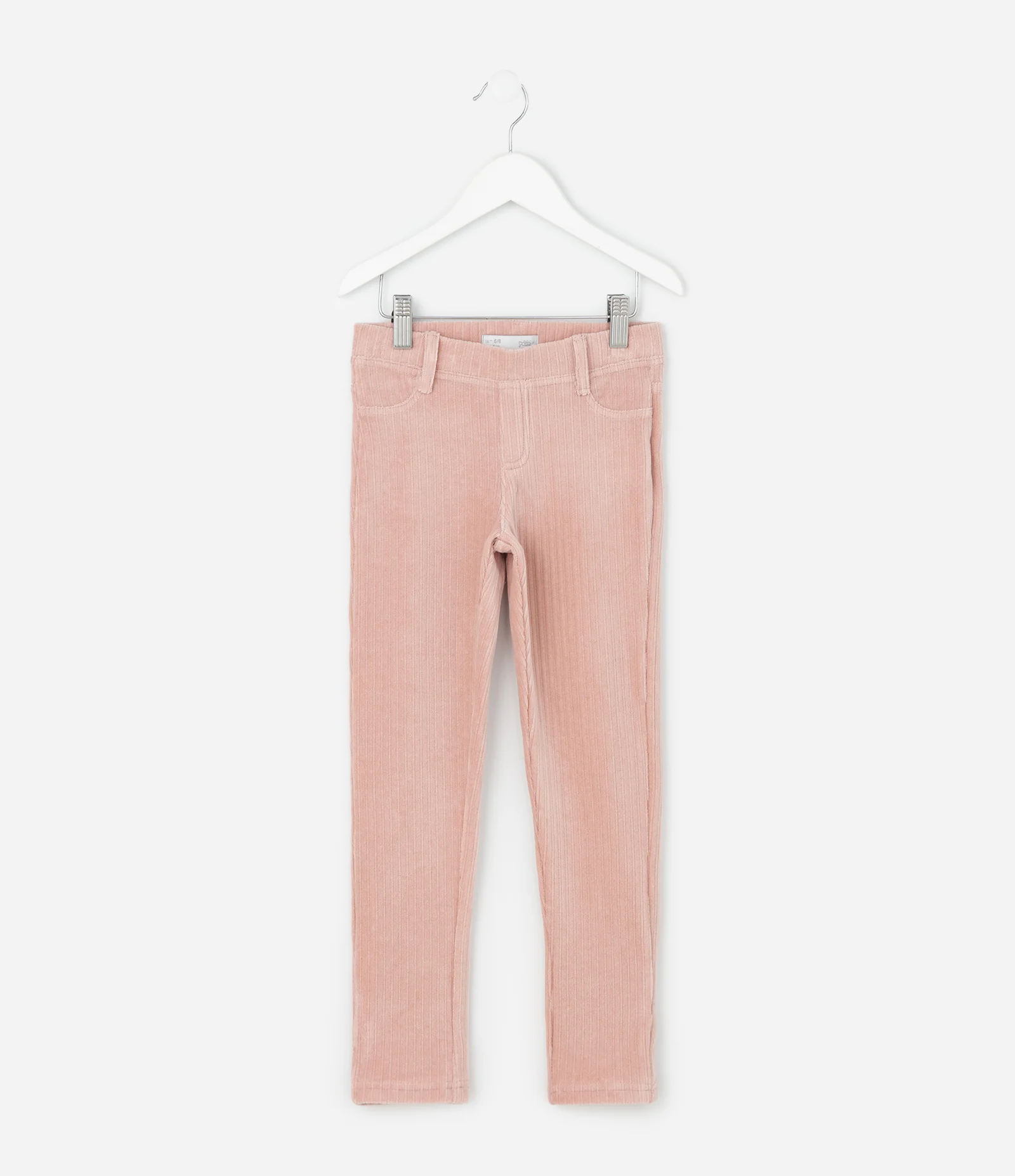 Calça Infantil Legging em Veludo Cotelê – Tam 1 a 6 Anos Rosa 1