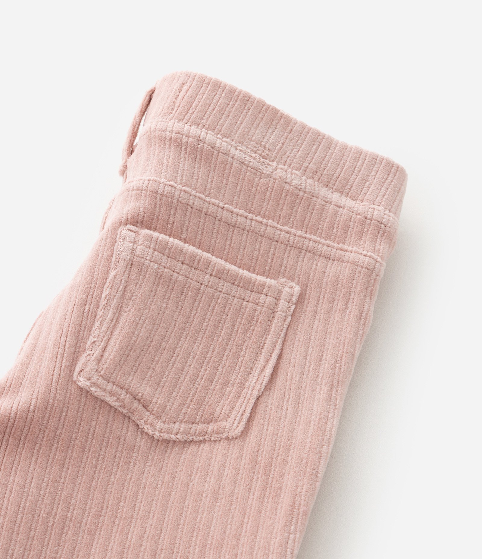 Calça Infantil Legging em Veludo Cotelê – Tam 1 a 6 Anos Rosa 4