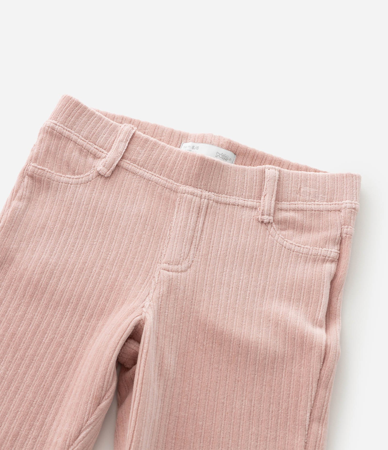 Calça Infantil Legging em Veludo Cotelê – Tam 1 a 6 Anos Rosa 5