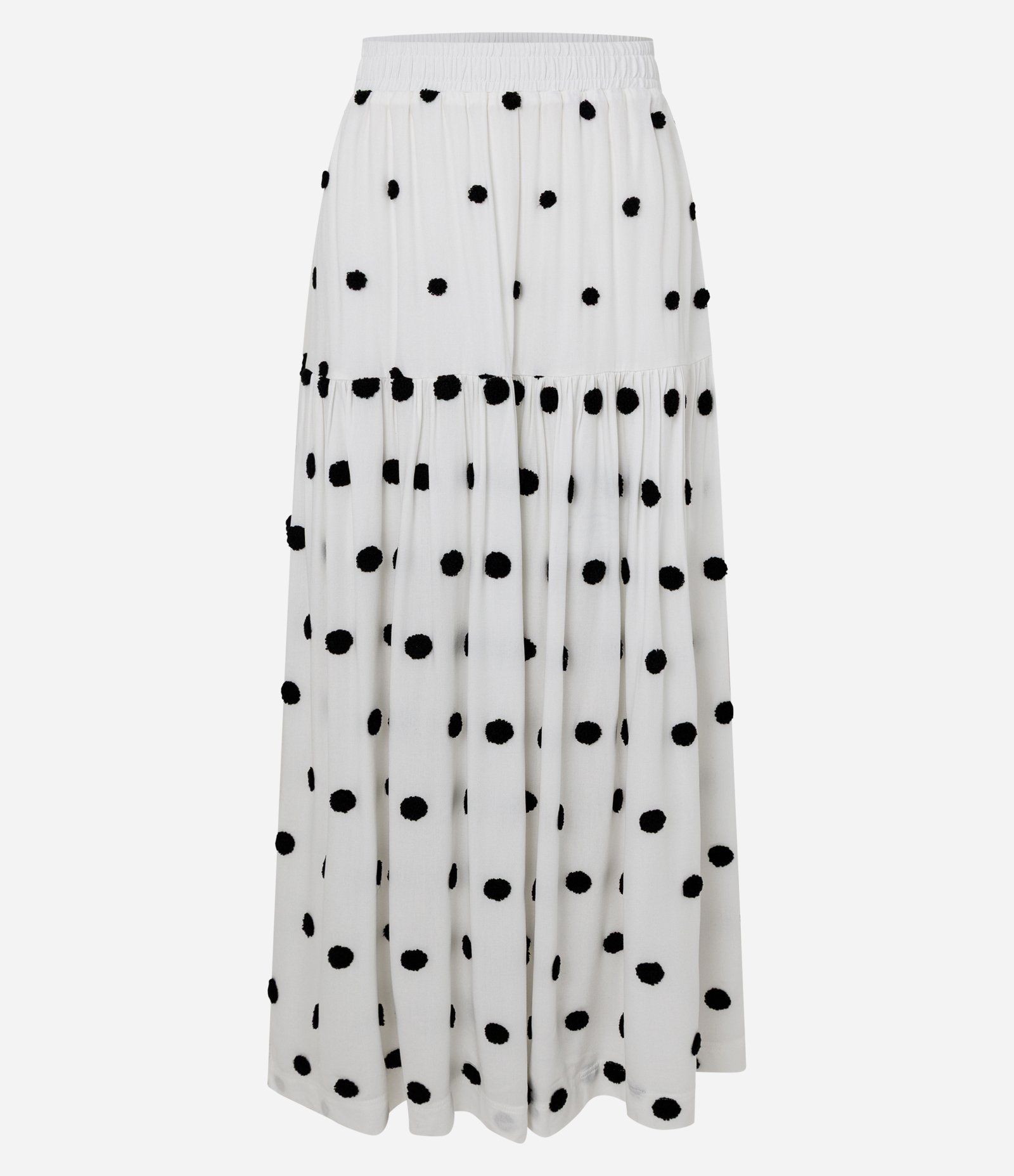 Saia Long Midi com Marias e Estampa Poá Branco 4