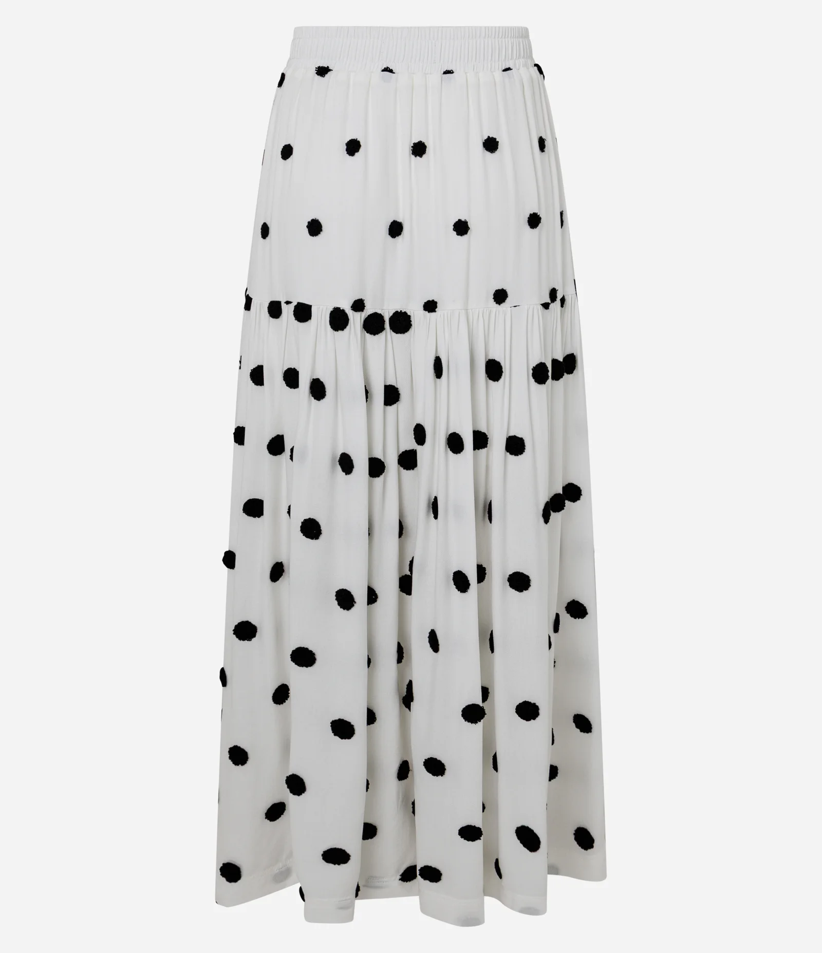 Saia Long Midi com Marias e Estampa Poá Branco 6