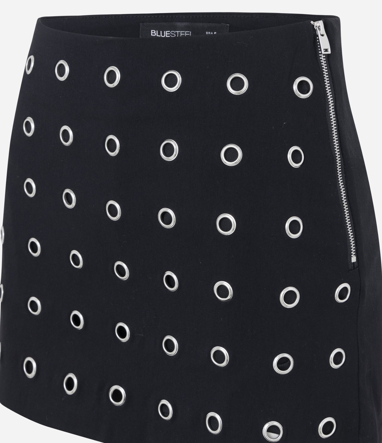 Short Saia Curto em Bengaline com Ilhós Preto 5