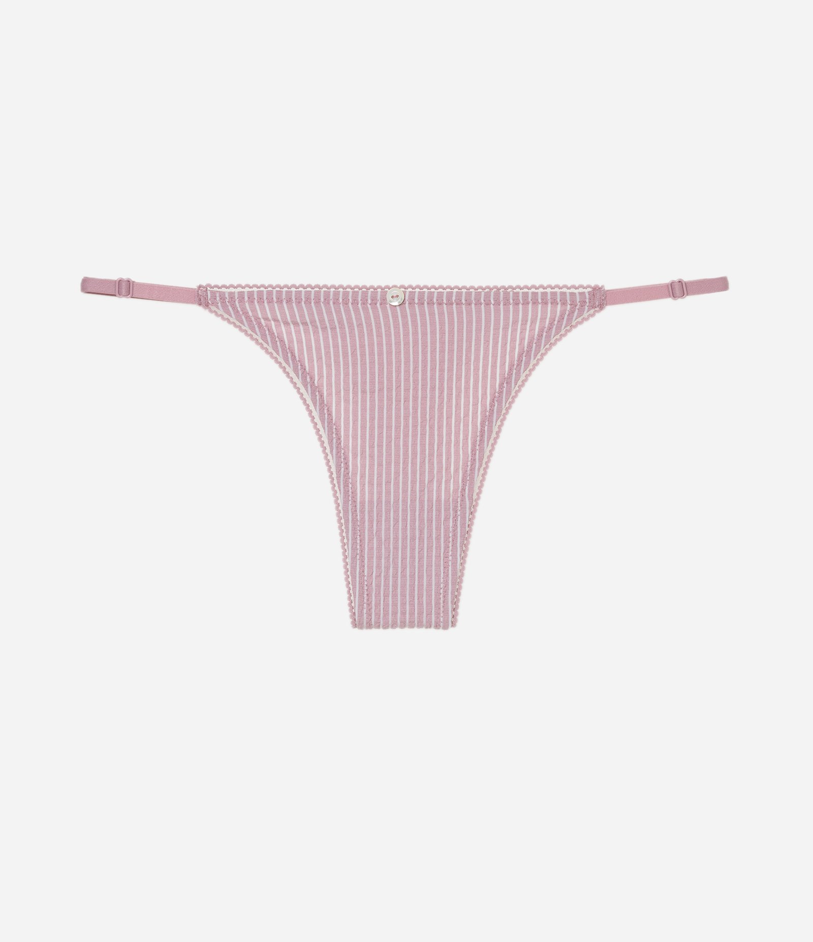 Calcinha String Listrada Vichy Texturizada Rosa 5