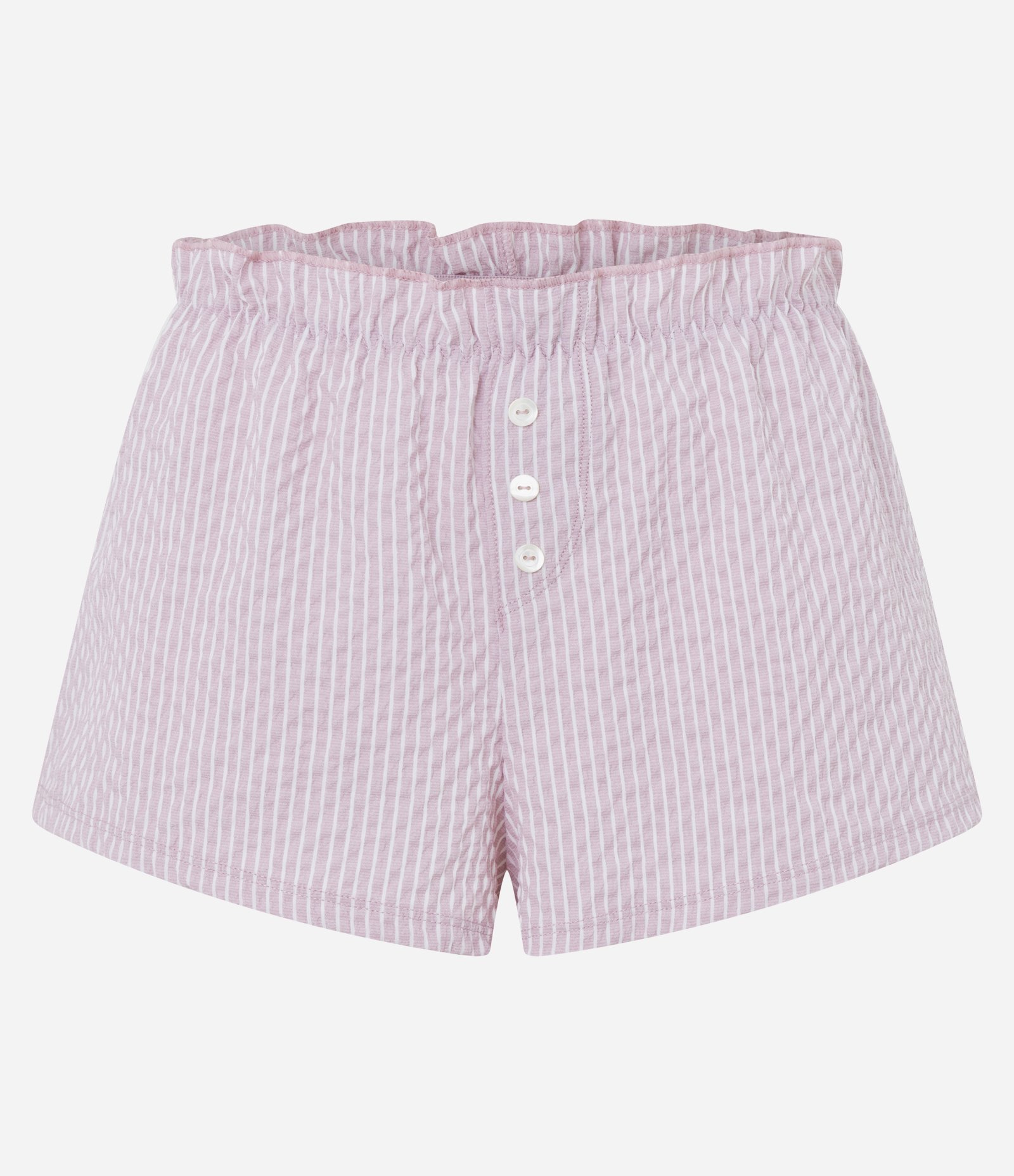 Short de Pijama Listrado Vichy Texturizado Rosa 5