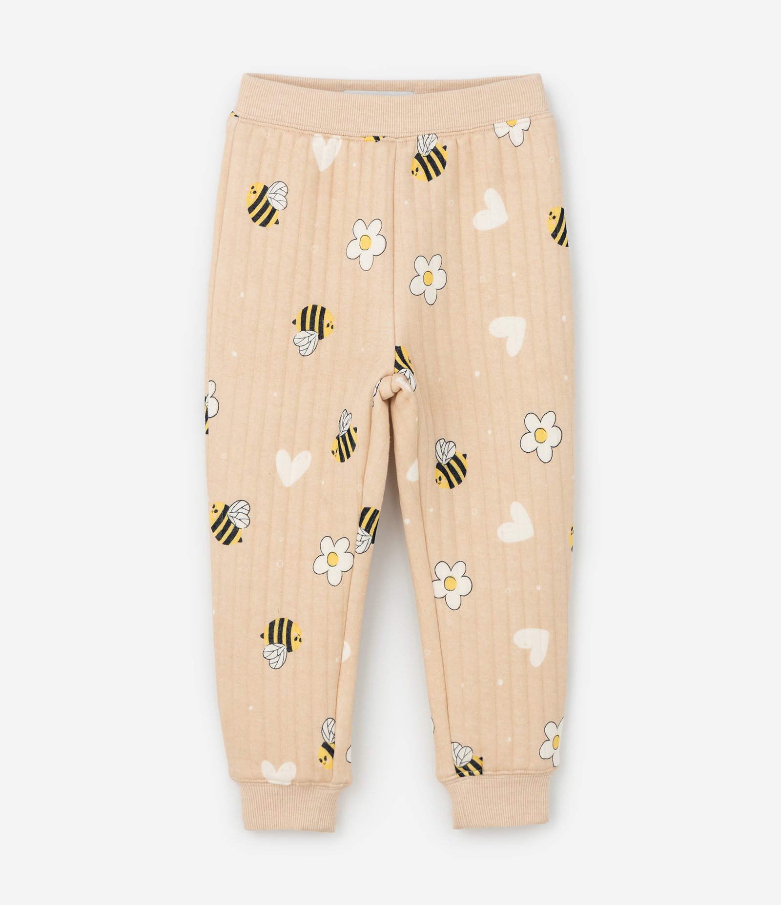 Conjunto Infantil Matelassê com Estampa Abelhas – Tam 1 a 5/6 Anos Bege Claro 4