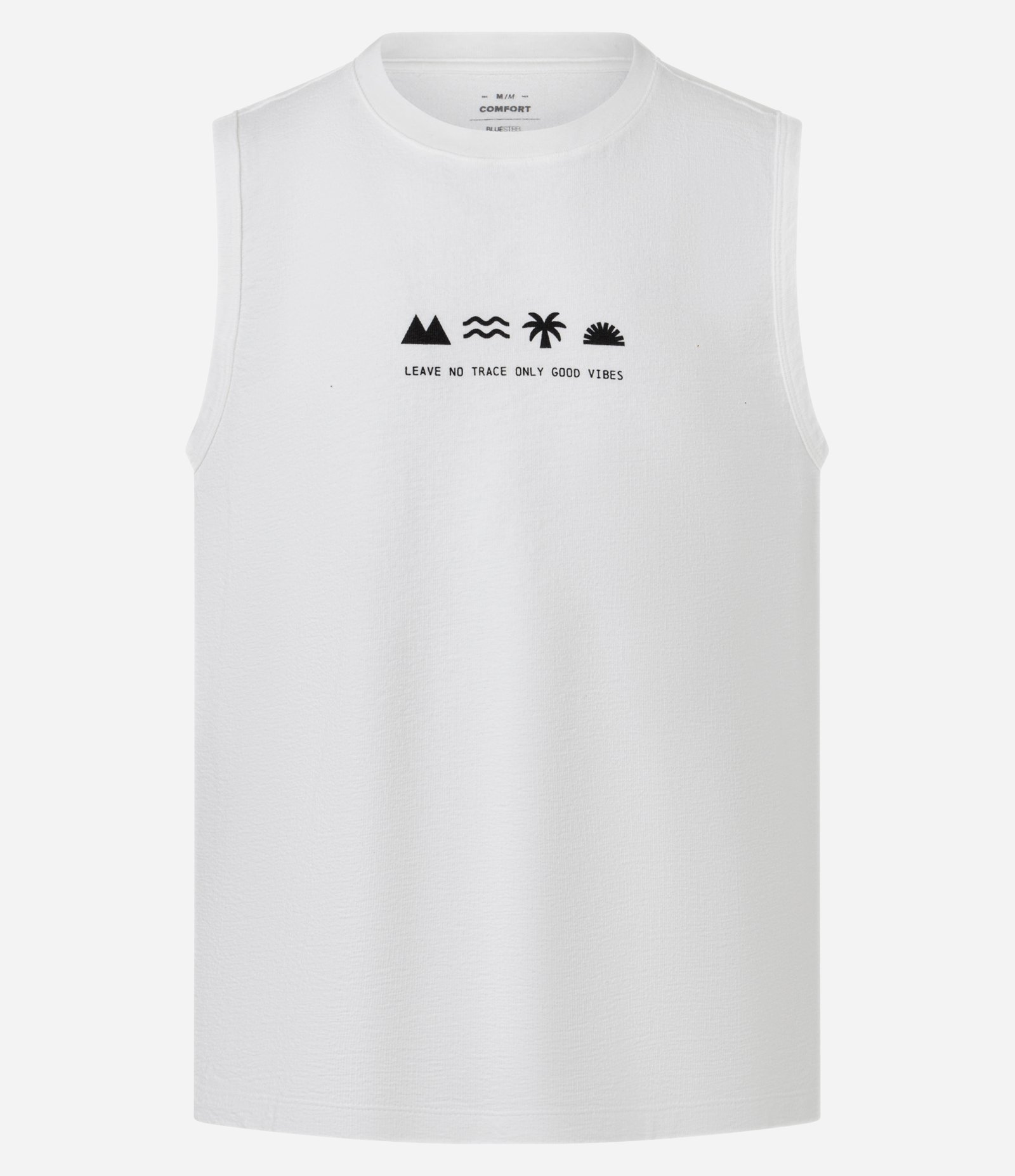 Regata Comfort em Algodão Texturizado com Estampa Lettering Branco 5