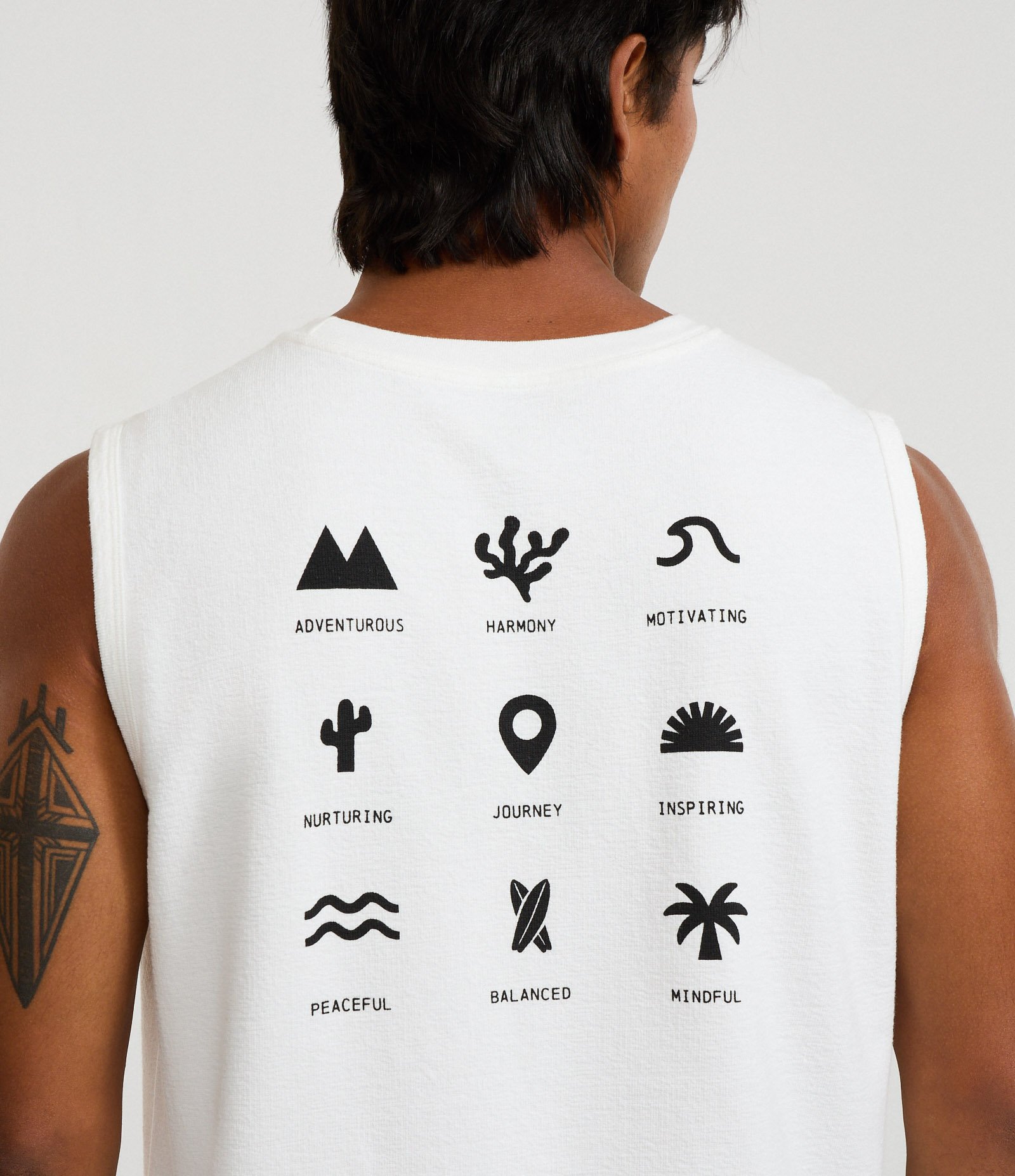 Regata Comfort em Algodão Texturizado com Estampa Lettering Branco 3