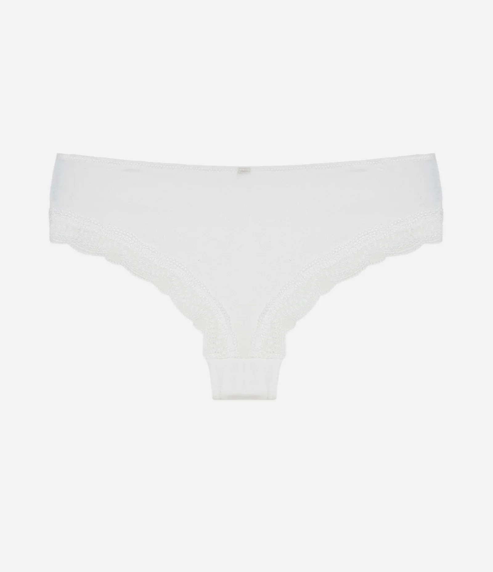 Calcinha Boyshort em Modal com Renda Branco 2