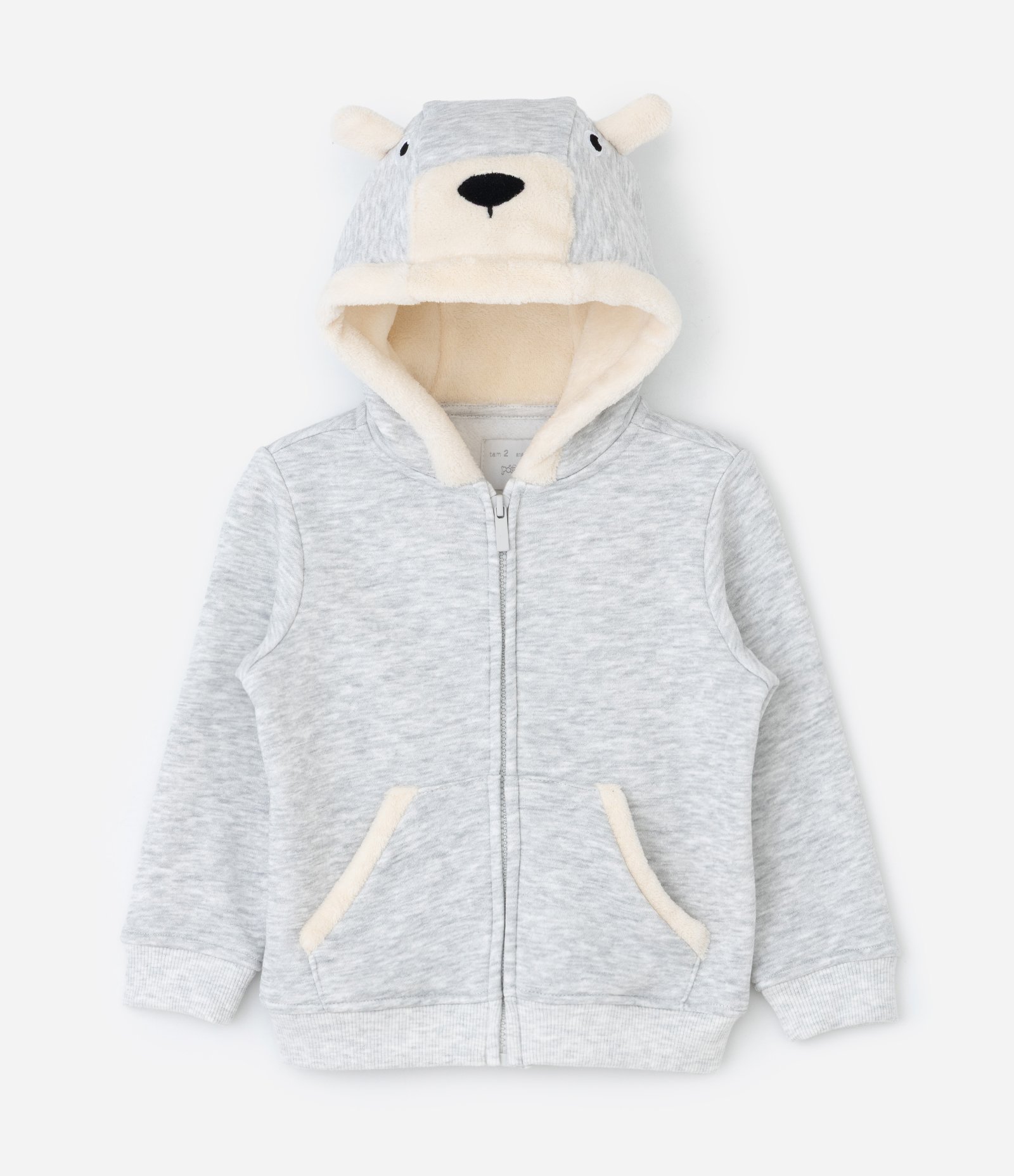 Conjunto Infantil com Detalhes de Bichinho – Tam 1 a 5/6 Anos Cinza Claro 6