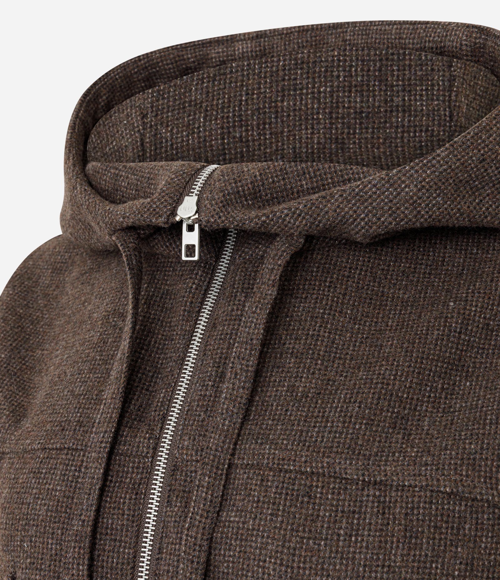 Jaqueta Bomber com Capuz e Bolsos Frontais Marrom 6
