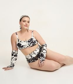 Biquíni Calcinha Hot Pants com Estampa Animal Print Vaca Curve & Size