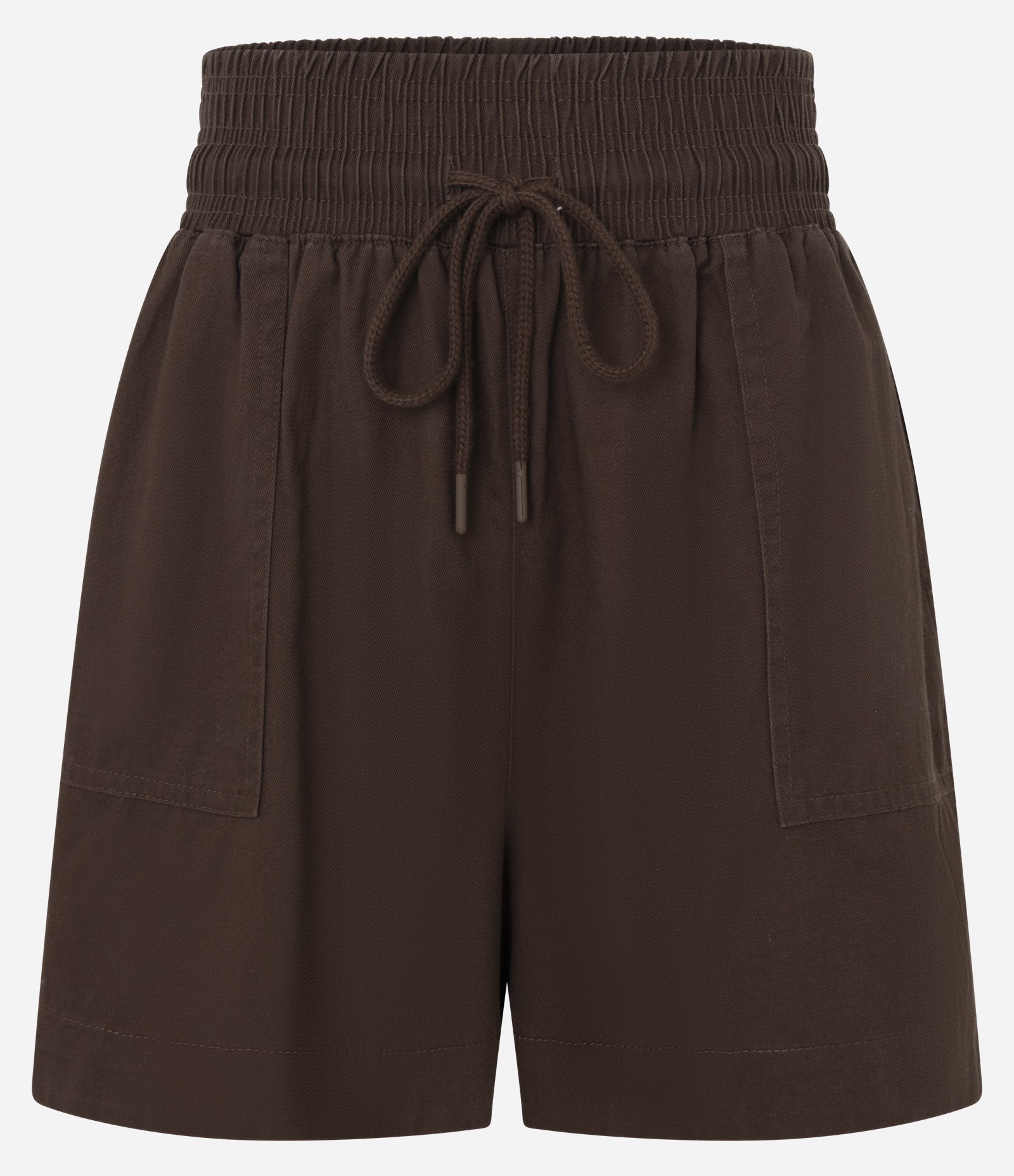 Short Runner em Liocel com Bolsos Aplicados Marrom 5