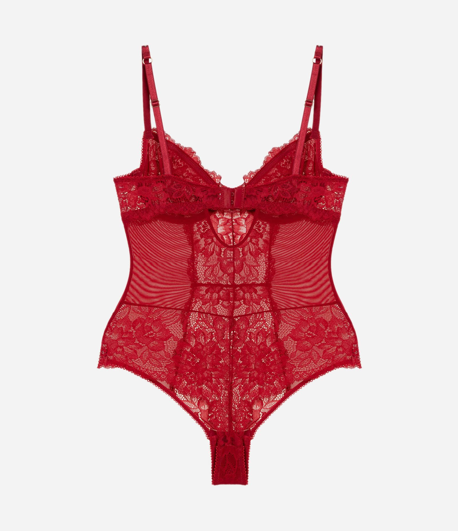 Body Sem Bojo com Renda Floral Vermelho 7